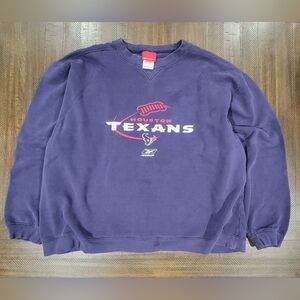 NFL Vintage Reebok 2XL Houston Texans Blue Sweater